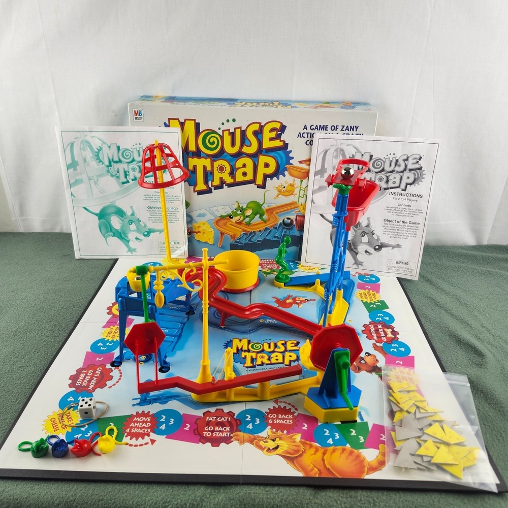 Vintage Mouse Trap Board Game 1999 Milton Bradley Complete CIB Instructions